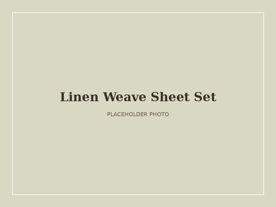 Linen Weave Sheet Set — Bedsheets